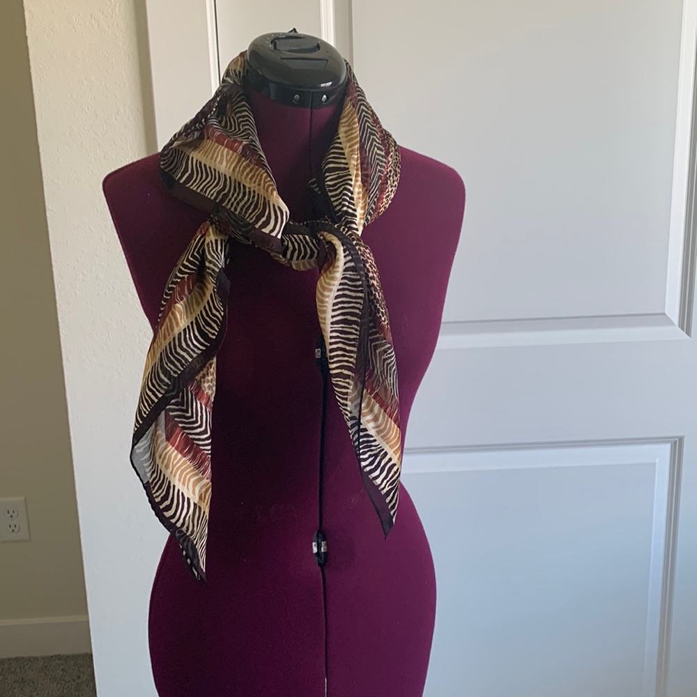 Silk Animal Print Scarf